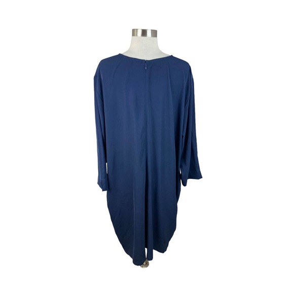 Universal Standard NEW XL 26-28 Marine Blue Long Sleeve Premier Dress - Picture 3 of 4